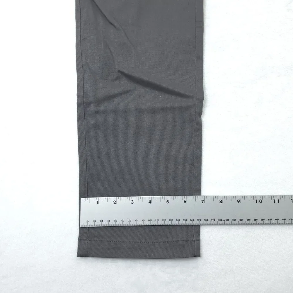 Perk Slim Fit + Stretch Chino Pants Flat Front Mens 33x32 Gray